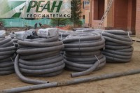 Дренажные трубы на объекте в Новосибирске